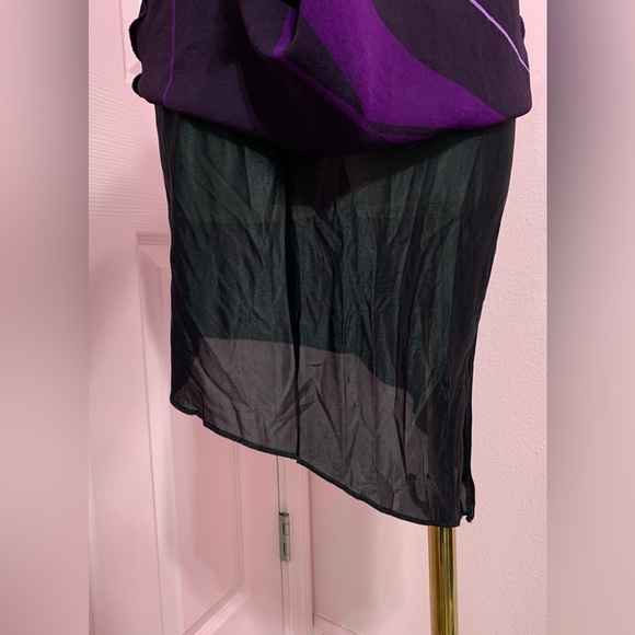 VTG Arden B Asymmetrical Purple Dress with Abstract Print - XS - Picture 4 of 10